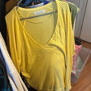 We the Free yellow sweater size medium